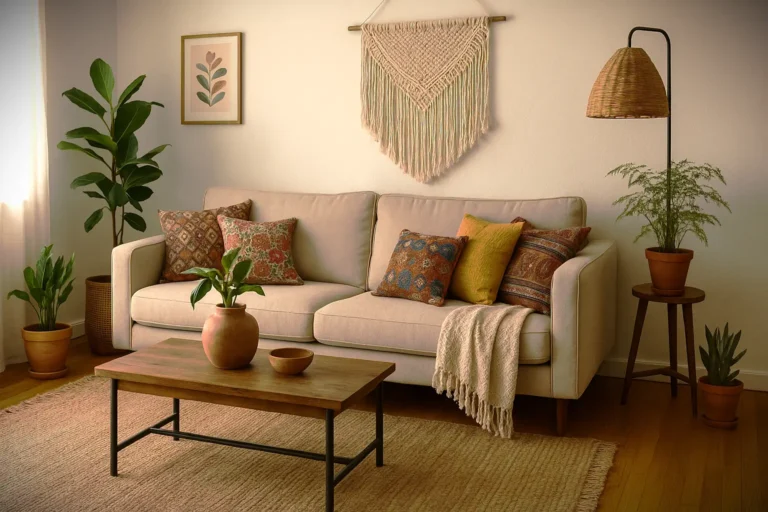 Bohemian Living Room on a Budget